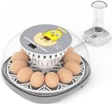 Apdoe 12 Egg Incubator, Incubators for Hatching Eggs, Automatic Egg Turner with Temperature Control, Egg Candler, Auto Water Replenishment, Poultry Incubator for Hatching Chicken Quail Duck Parrot