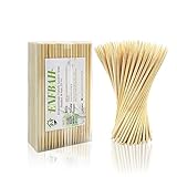 ENFBAH 200 PCS, Φ=4mm Natural Bamboo Skewers: Perfect for Chocolate Fountains, Barbecues, Appetizers, Grilling, Kabobs, Fruit, BBQ, Kitchen, Crafting, and Parties - Multiple Sizes (6 inches)