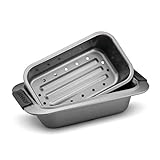 Anolon Advanced Nonstick Bakeware Meatloaf/Loaf Pan Set with Grips and Insert, 2 Piece, Gray