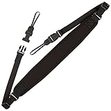 OP/TECH USA Super Classic Strap - UNI Loop - Padded Neoprene Neck Strap with Control-Stretch System and Quick Disconnects (Black)