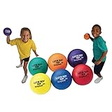 'S&S Worldwide Gator Skin Junior Dodgeballs. Assorted color 5' PU Coated Foam Balls. Soft No-Sting Kid's Balls for Camps, After School Programs, Basement Dodgeball and more. For Ages 4 - 8. Set of 6.'