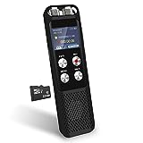 48GB Digital Voice Recorder: Voice Activated Recorder with Playback, Audio Recording Device for Lectures Meetings, Dictaphone Sound Tape Recorder with Password | USB