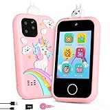 Kids Smart Phone - Unicorn Toys Phone for Girls Play Phone 2.8' Touchscreen Dual Camera Music Player Puzzle Games Toddler Learning Toys Christmas Birthday Gifts for 3 4 5 6 7 8 9 with 32GB SD Card