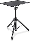 PYLE-PRO Pro DJ Laptop, Projector Stand- Computer DJ Equipment Studio Stand Mount Holder, Height Adjustable, 28' to 50',Good For Stage or Studio -PLPTS3