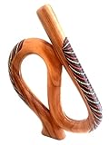 S-Shaped Didgeridoo SOLID MAHOGANY Wood Didgeridoo Percussion Instrument - PROFESSIONAL SOUND/QUALITY - JIVE BRAND (S-Shape)