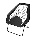 Zenithen Black Hexagon Bungee Chair for Dorm, Bed, Living Room, 32' (Pack of 1)