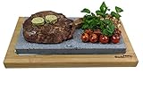 Black Rock Grill Ultimate Sharing Steak Stone Set - Restaurant-Grade Lava Stone for Superior Heat & Flavor