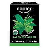 Choice Organics - Organic Japanese Green Tea (6 Pack) - Compostable - Contains Caffeine - 96 Organic Green Tea Bags