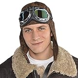 Aviator Hat With Goggles - One Size - 1 Pc