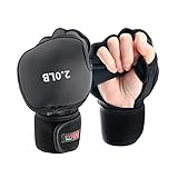 Weighted Gloves 4lb(2lb Each), Soft Iron Gloves Sandbag for MMA Kickboxing Hand Speed Coordination Shoulder Strength