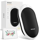 BESKAR Rechargeable Hand Warmer, 7800mAh Electric Handwarmers with 12Hrs Long Lasting Heating, Quick Charge and 3 Levels, Portable Pocket Hand Warmer & Power Bank for Outdoors, Camping, Golf, Raynauds