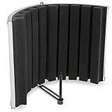 LyxPro VRI-30 Sound Absorbing and Vocal Booth Recording Microphone Isolation Shield Panel for Home Office and Studio Portable & Foldable Stand Mount Adjustable
