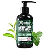 Antibacterial Body Wash - Antibacterial Soap And Tea Tree Body Wash For Jock Itch, Athletes Foot, Eczema And Back Acne - Anti Bacterial Body Soap For Men And Women Safe For All Skin Types - 8 Oz