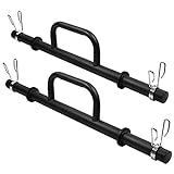 LoGest Farmer Walk Handles - Set of 2 Farmers Carry Handles with Clip Collars - Portable Exercise Equipment Targets Glutes Calves Quads and More Improve Grip Strength Ideal for Body Building Workouts