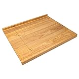 Zelancio Reversible Wooden Pastry Board - 24' x 20' Pastry Board with Engraved Ruler and Pie Board Template, Features Front and Back Counter Lip