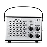 LEKATO Mini Guitar Amp, Electric Guitar Amp 10W, Clean, Distortion, Gain Control, Bluetooth Rechargeable Guitar Amp Portable for Travel, Indoor Practice
