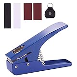 Isrono DIY Guitar Pick Maker Guitar Pick Punch Maker Plectrum Punch Kit with A Pick Wallet 2 Pieces of Fine Sandpaper and Two Complete Picks for You to Cut Blue