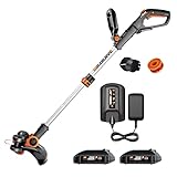 Worx WG163 GT 3.0 20V PowerShare 12' Cordless String Trimmer & Edger (2 Batteries & Charger Included)