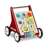 Radio Flyer Classic Push & Play, Toddler Walker with Activity Play, Ages 1-4, Red Walker Toy
