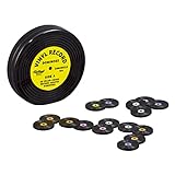 Ridley's Ridley’s Vinyl Record Dominoes – Includes 28 Color-Coded, Record-Shaped Dominoes – Packaged in a Giftable Tin – Easy to Play Dominoes Set for Adults and Kids, Fun for All Ages