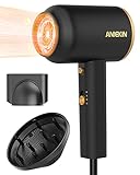 ANIEKIN Hair Blow Dryer 1875W with Diffuser, Travel Ionic Hair Dryer, Constant Temperature Hair Care Without Damaging Hair, Black