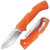 Cold Steel Ultimate Hunter Folding Knife with Tri-Ad Lock and Pocket Clip, Orange