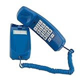 iSoHo Phones Land Line Telephones for Home - Corded, Easy-to-Use Big Button Telephone for Home Office, Seniors, House Phone; Analog Desk Phone with Vintage Wall Phone Design - Home Phone, Classic Blue