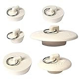6 Sizes of Sink Stopper, Bathtub Drain Plug with Ring Suitable for Kitchen, Bathroom and Laundry Sink, Bathtub Accessories