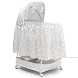 Simmons Kids Classic Hands-Free Auto-Glide Bedside Bassinet - Portable Crib Features Silent, Smooth Gliding Motion That Soothes Baby, Emerson