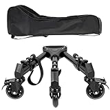 SmallRig Universal Photography Tripod Dolly, Heavy Duty with 3' Rubber Wheels, Adjustable Legs and Carry Bag, 33 lbs Capacity Tripod Wheels for Canon for Sony Cameras Camcorder Video Lighting- 3986