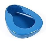 ONEDONE Bedpan for Elderly Females Heavy Duty Bed Pans for Elderly Men Women Thick Large Bedpans for Bedridden Patient Hospital Home Bed Pan Emergency Device (Blue)