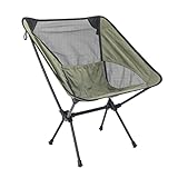 Lightweight Portable Folding Camping Chair Compact Beach Camp Chairs for Adults Foldable Backpacking Chair Outdoor Chair for Camping Hiking Lawn Picnic Outside Travel (Green)