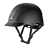 Troxel Spirit Horse Riding Western Helmet Low Profile Adjustable (Medium, Black Duratec)