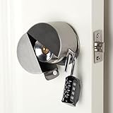Door Handle Lock, Door Knob Lock Out Device,Cover to Disable The Doorknob/Faucet/Valve, Prevents Turning of Door Knob and Access to Keyhole, Prevents Operating The Knob (Password Hanging Lock)
