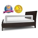 ComfyBumpy Bed Rail for Toddlers - Extra Long Toddler Bedrail Guard for Kids Twin, Double, Full Size Queen & King Mattress - Baby Bed Rails for Children (Grey XL)
