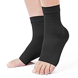 KEKING® Ankle Brace Compression Support Sleeve for Women & Men, Medical Ankle Compression Socks for Plantar Fasciitis, Foot & Ankle Swelling, Achilles Tendon Support, Arch Support, 1 Pair of Black XL