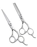 ULG Hair Cutting Scissors Set, Hair Scissors Thinning Shears for Hair Cutting, Professional Barber Scissors Hair Shears for Women Men Adults Kids Salon Home Use, Japanese Stainless Steel