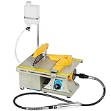 Jewelry Lapidary Saw for Cutting Rocks DIY Lapidary Equipment, 110V Mini Table Saws Grinder Polishing Machine 0-10000r/min with Flexible Shaft,Left Benchtop