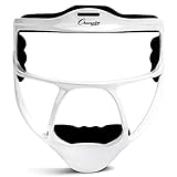 Champion Sports Magnesium Softball Face Mask - Lightweight Masks for Adults - Durable Head Guards - Premium Sports Accessories for Indoors and Outdoors - White