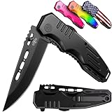 Spring Assisted Knife - Pocket Knives for Men - Folding Knife - Military Style - Tactical Knife - Good for Camping Hunting Survival Indoor and Outdoor Activities Mens Gift 6681