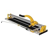 QEP 10630 24-Inch Manual Cutter with Tungsten Carbide Scoring Wheel for Porcelain and Ceramic Tiles, Yellow