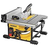 DEWALT Portable Table Saw with Stand, 8-1/4 inch, up to 48-Degree Angle Cuts (DWE7485WS)