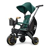 Doona Liki Trike S5 - Premium Foldable Trike for Toddlers, Toddler Tricycle Stroller, Push and Fold Doona Tricycle for Ages 10 Months to 3 Years, Racing Green