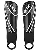 BROTOU Shin Guards Soccer Youth, Soccer Shin Guards for Kids 3-15, Light Weight Adjustable Straps Shin Pads Protection Equipment with Ankle and Leg Calf Protection