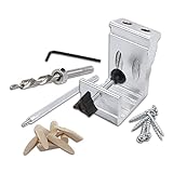 General Tools Woodworking Pocket Hole Jig Kit - All-In-One Aluminum Pocket System with Carrying Case