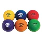 S&S Worldwide Gator Skin Softi-7 Balls. Assorted Color 7' PU Coated Balls with Soft Foam Core, Kid Safe, No-Sting Balls for PE Games, After School Programs, Dodgeball, and Birthdays. Set of 6.