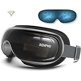 RENPHO Eyeris 3 - Voice Controlled Eye Massager with Preset Commands & Heat, Heated Eye Mask with DIY Massage Setting, Bluetooth Music Eye Relax Devices for Migraines Relief,Improve Sleep,Ideal Gift