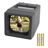 35mm Slide and Film Viewer, 2X Magnification Negative Viewer, Desk Top LED Lighted Illuminated Viewing Old Slides (2 AAA Batteries Included)