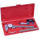 Anytime Tools Dial Caliper/Micrometer/Stainless Steel Ruler Professional Machinist Inspection Tool Set