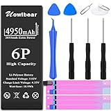 uowlbear 4950mAh Battery for iPhone 6 Plus, IP6P High Capacity Replacement Battery for A1522 A1524 A1593 with Complete Replacement Kits -3 Yesr Service 0 Cycle